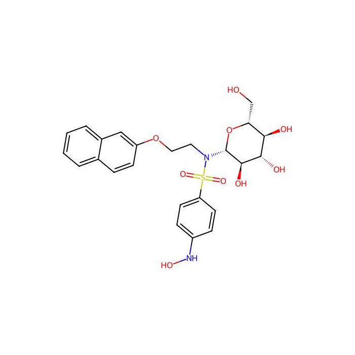 4-(Hydroxyamino)-N-(2-(naphthalen-2-yloxy)ethyl)-N-((2R,3R,4S,5S,6R)-3,4,5-trihydroxy-6-(hydroxymethyl)tetrahydro-2H-pyran-2-yl)benzenesulfonamide