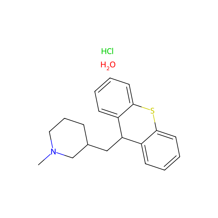 美噻吨盐酸盐水合物, 羟色胺 2c (5-HT2c) 受体拮抗剂