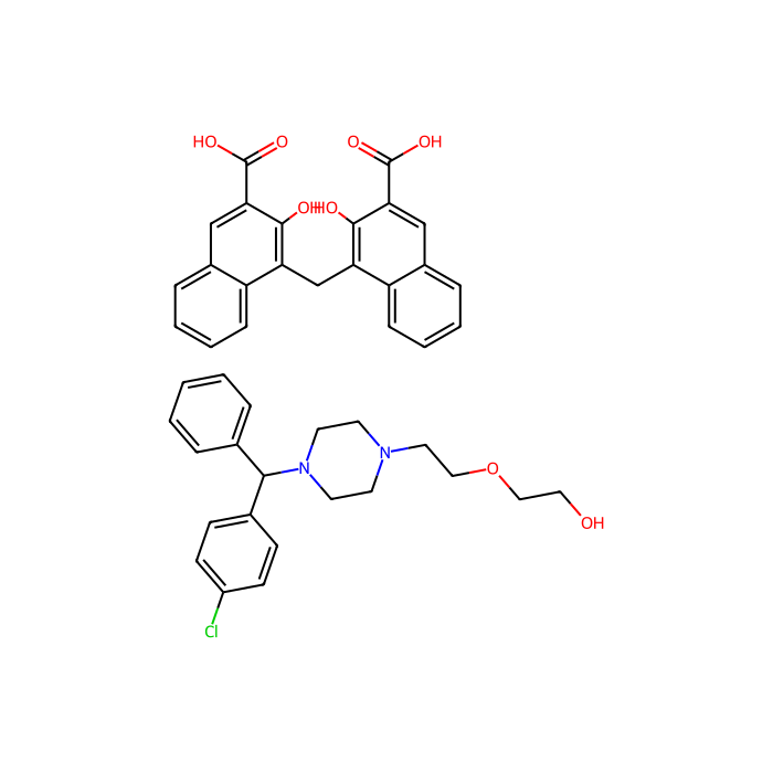 羟嗪 双羟萘酸盐, 组胺 H1 受体拮抗剂