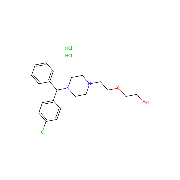 羟嗪 二盐酸盐, 组胺 H1 受体拮抗剂