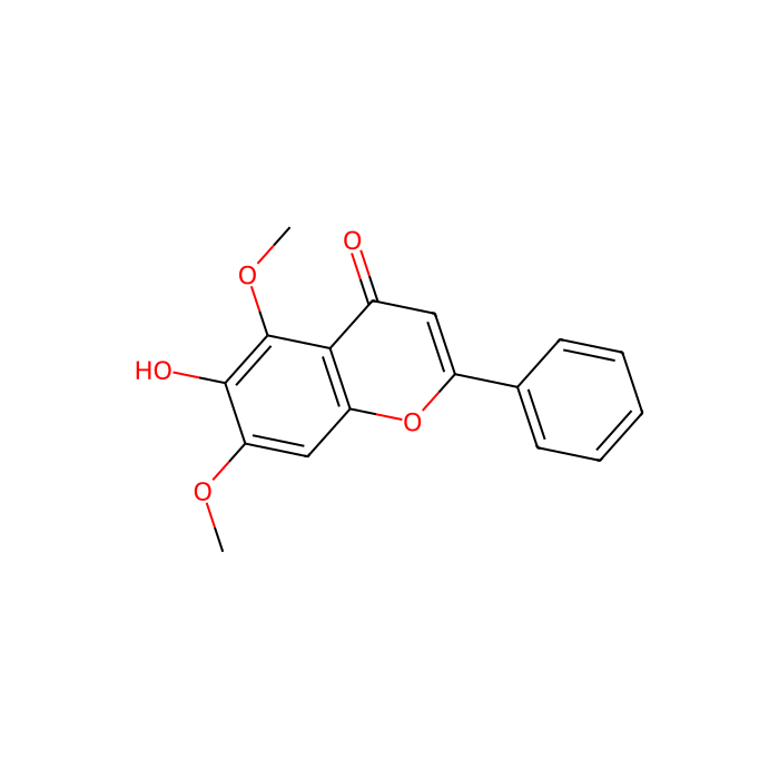 6-Hydroxy-5,7-dimethoxyflavone, 磷酸二酯酶 4A 抑制剂；磷酸二酯酶 4B 抑制剂；磷酸二酯酶 4C 抑制剂；磷酸二酯酶 4D 抑制剂