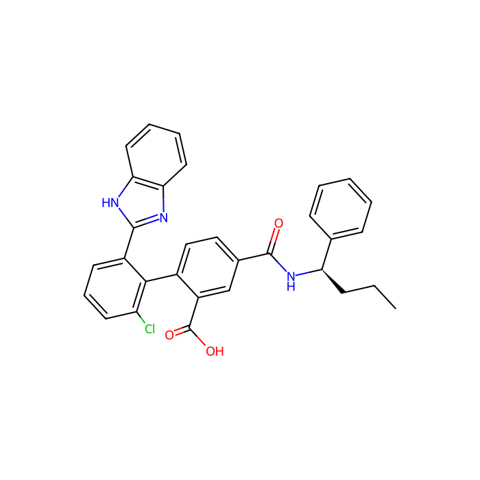 2-[2-(1H-benzimidazol-2-yl)-6-chlorophenyl]-5-[[(1R)-1-phenylbutyl]carbamoyl]benzoic acid, 凋亡素受体激动剂