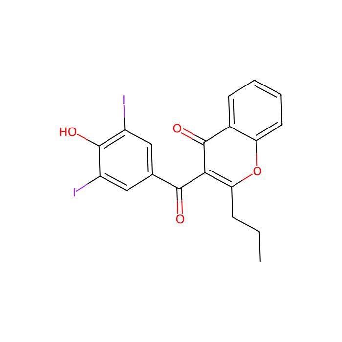 3-(4-hydroxy-3,5-diiodobenzoyl)-2-propylchromen-4-one, CYP2C9 抑制剂
