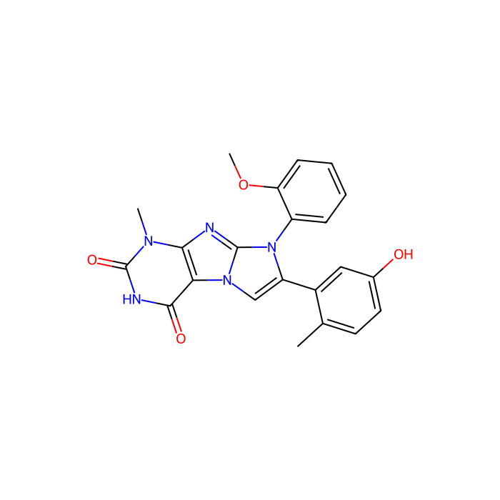 7-(5-hydroxy-2-methylphenyl)-6-(2-methoxyphenyl)-4-methylpurino[7,8-a]imidazole-1,3-dione, EPH 受体 A1 抑制剂;EPH 受体 A2 抑制剂;EPH 受体 A3 抑制剂;EPH 受体 A4 抑制剂;EPH 受体 A5 抑制剂;EPH 受体 A7 抑制剂;EPH 受体 A8 抑制剂;EPH 受体 B1 抑制剂;EPH 受体 B2 抑制剂;EPH 受体 B3 抑制剂;EPH 受体 B4 抑制剂