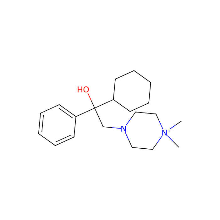 hexocyclium, M 1 受体拮抗剂；M 2 受体拮抗剂；M 3 受体拮抗剂；M 4 受体拮抗剂；M 5 受体拮抗剂