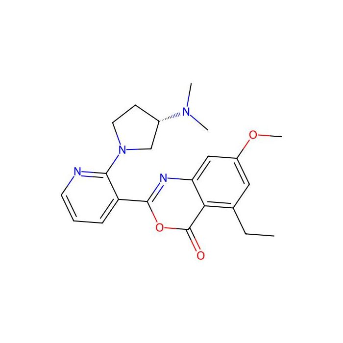 4H-3,1-Benzoxazin-4-one, 2-(2-((3S)-3-(dimethylamino)-1-pyrrolidinyl)-3-pyridinyl)-5-ethyl-7-methoxy-
