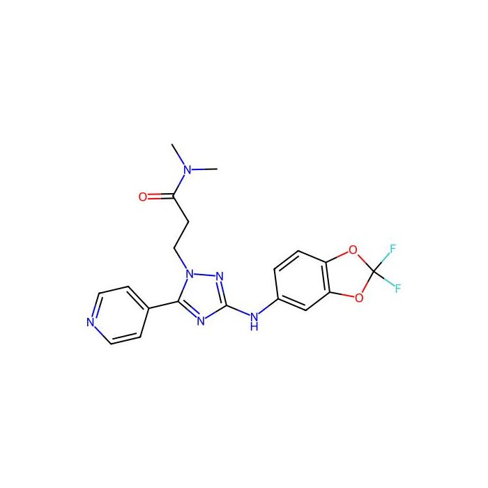 1H-1,2,4-Triazole-1-propanamide, 3-((2,2-difluoro-1,3-benzodioxol-5-yl)amino)-N,N-dimethyl-5-(4-pyridinyl)-, 神经元乙酰胆碱受体蛋白 alpha-7 亚基正异位调节剂