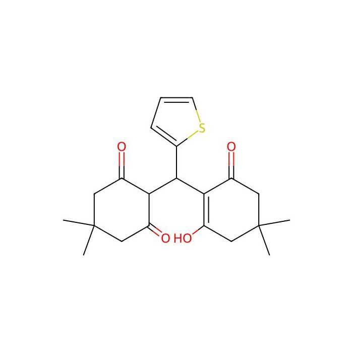 2-((2-Hydroxy-4,4-dimethyl-6-oxocyclohex-1-en-1-yl)(thiophen-2-yl)methyl)-5,5-dimethylcyclohexane-1,3-dione