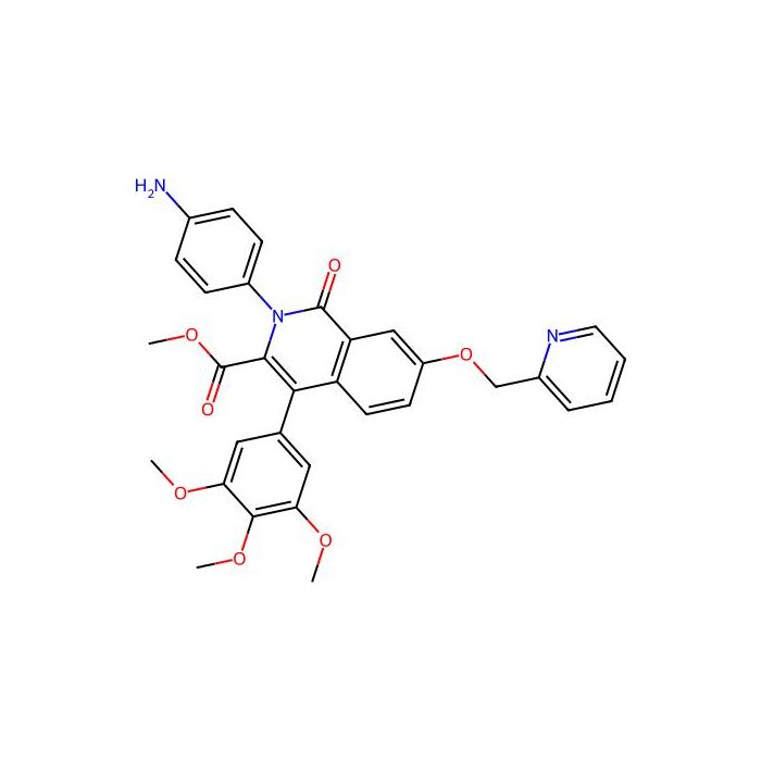 3-Isoquinolinecarboxylic acid, 2-(4-aminophenyl)-1,2-dihydro-1-oxo-7-(2-pyridinylmethoxy)-4-(3,4,5-trimethoxyphenyl)-, methyl ester