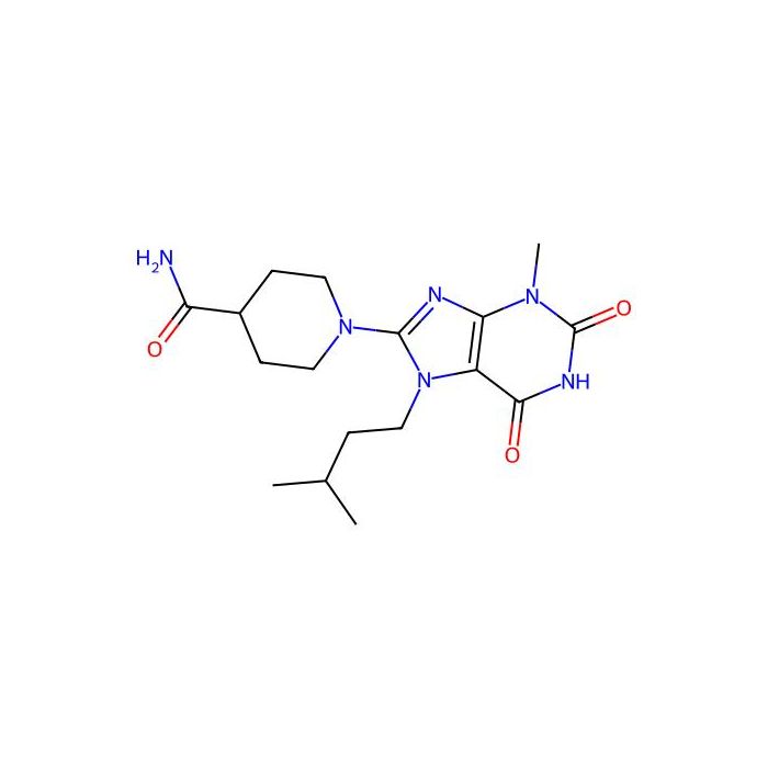 1-(7-isopentyl-3-methyl-2,6-dioxo-2,3,6,7-tetrahydro-1H-purin-8-yl)piperidine-4-carboxamide