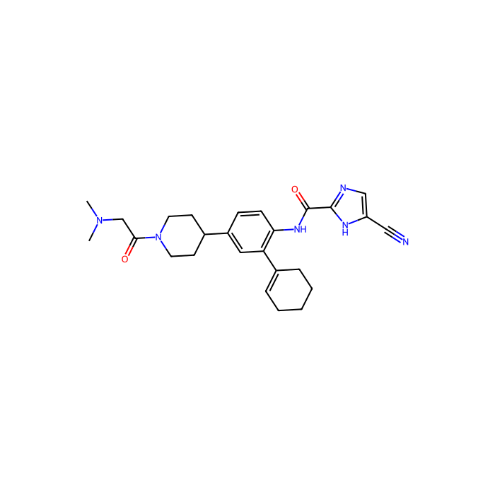 JNJ-28312141, 集落刺激因子 1 受体抑制剂；fms 相关受体酪氨酸激酶 3 抑制剂；KIT 原癌基因；受体酪氨酸激酶抑制剂；LCK 原癌基因；Src 家族酪氨酸激酶抑制剂；神经营养受体酪氨酸激酶 1 抑制剂