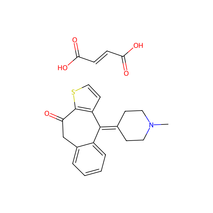 酮替芬延胡索酸, 组胺 H1 受体拮抗剂
