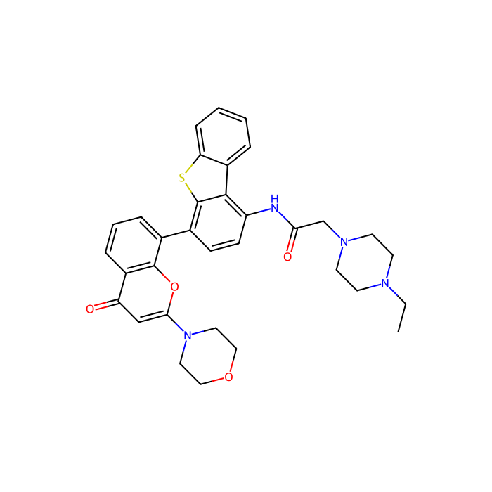 KU-0060648,DNA-PK和PI 3-K双重抑制剂, 磷脂酰肌醇-4;5-二磷酸 3-激酶催化亚基 alpha 抑制剂;磷脂酰肌醇-4;5-二磷酸 3-激酶催化亚基 beta 抑制剂;磷脂酰肌醇-4;5-二磷酸 3-激酶催化亚基 delta 抑制剂;磷脂酰肌醇-4;5-二磷酸 3-激酶催化亚基 gamma 抑制剂5-二磷酸 3-激酶催化亚基δ;磷脂酰肌醇-4;5-二磷酸 3-激酶催化亚基γ;蛋白激酶抑制剂;DNA 激活的;催化亚基