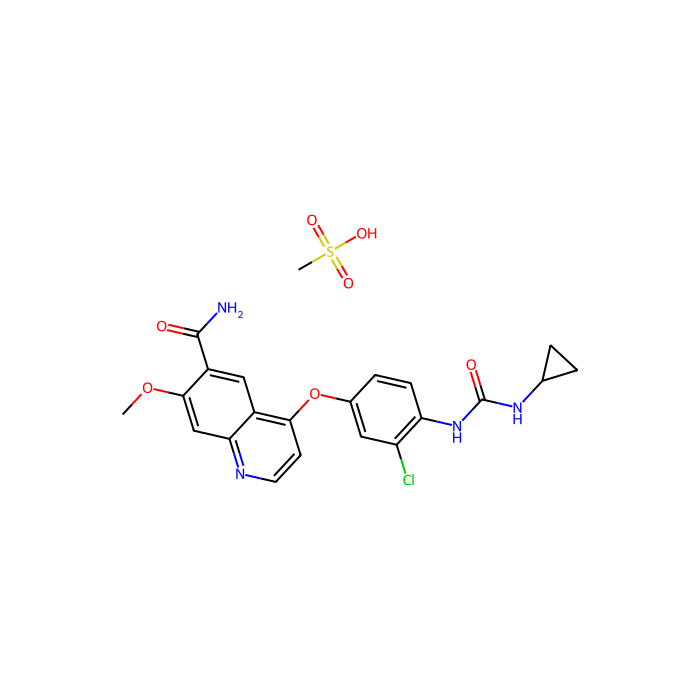 Lenvatinib Mesylate, 血管内皮生长因子受体抑制剂
