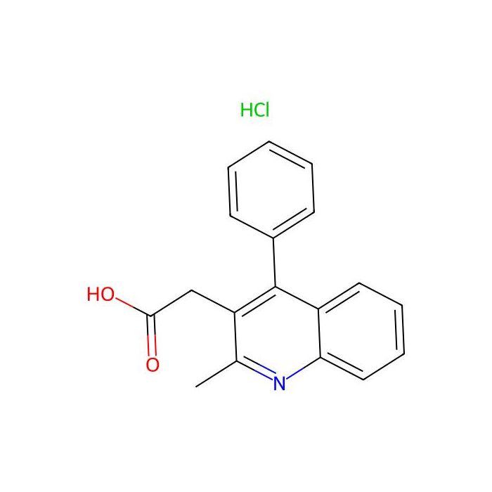 (2-Methyl-4-phenylquinolin-3-yl)acetic acid--hydrogen chloride (1/1)