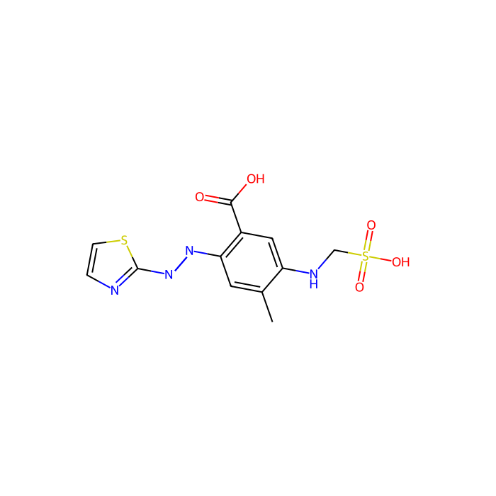 4-甲基-5-(磺甲氨基)-2-(2-噻唑偶氮)苯甲酸