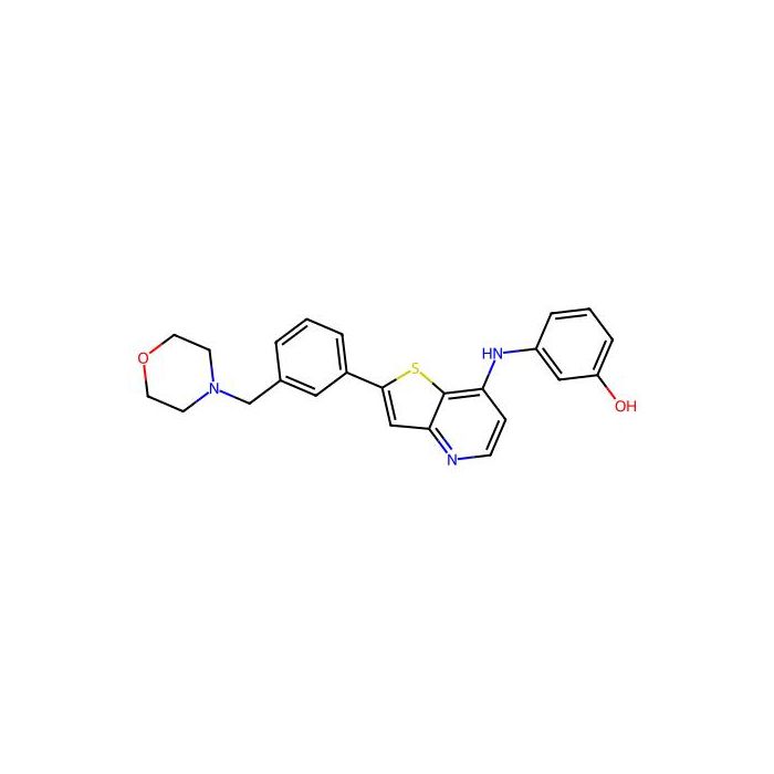 3-(2-(3-(Morpholinomethyl)phenyl)thieno[3,2-b]pyridin-7-ylamino)phenol