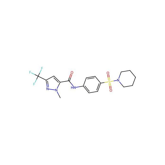 1-Methyl-N-[4-(piperidine-1-sulfonyl)phenyl]-3-(trifluoromethyl)-1H-pyrazole-5-carboxamide