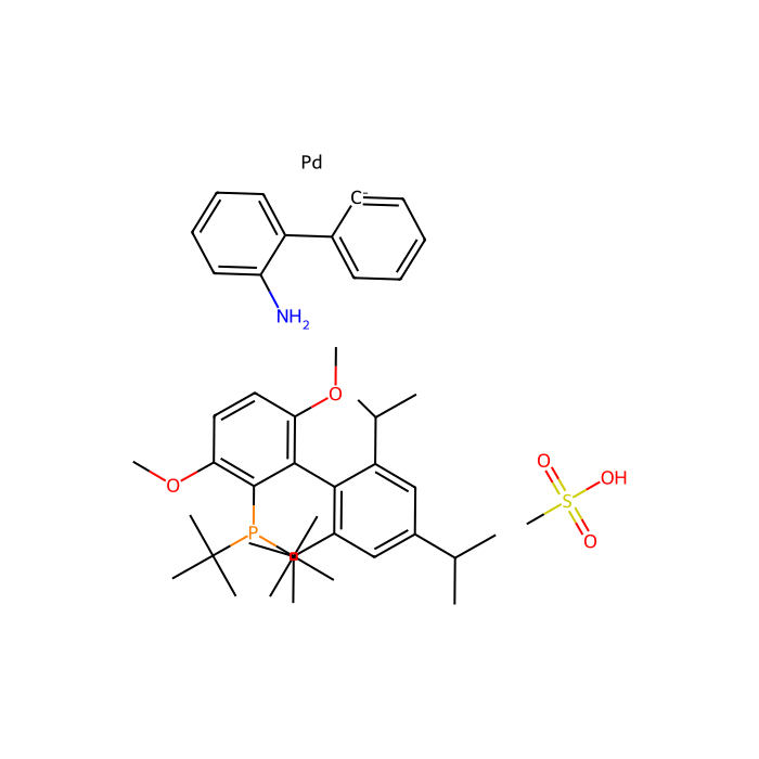 甲磺酸-2-(二叔丁基膦基)-3,6-二甲氧基-2',4',6'-三异丙基-1,1'-联苯(2-氨基-1,1'-联苯-2-基)钯(II)