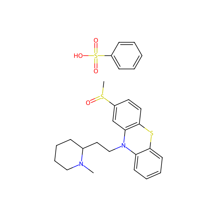 苯磺酸美索达嗪, 羟色胺 2a（5-HT2a）受体拮抗剂