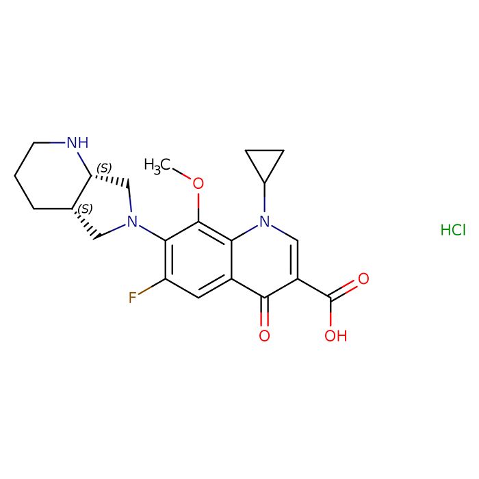 盐酸莫西沙星(BAY 12-8039), 细菌 DNA 回旋酶抑制剂