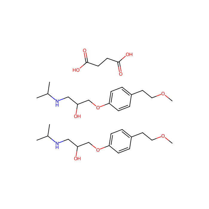 Metoprolol succinate, β-1肾上腺素能受体拮抗剂