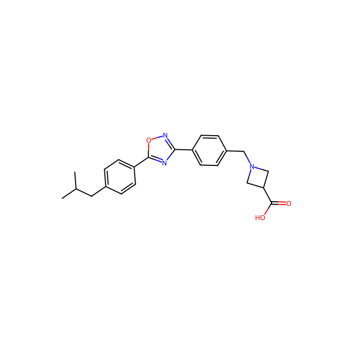1-[[4-[5-[4-(2-methylpropyl)phenyl]-1,2,4-oxadiazol-3-yl]phenyl]methyl]azetidine-3-carboxylic acid, S1P 1 受体激动剂；S1P 3 受体激动剂；S1P 4 受体激动剂；S1P 5 受体激动剂