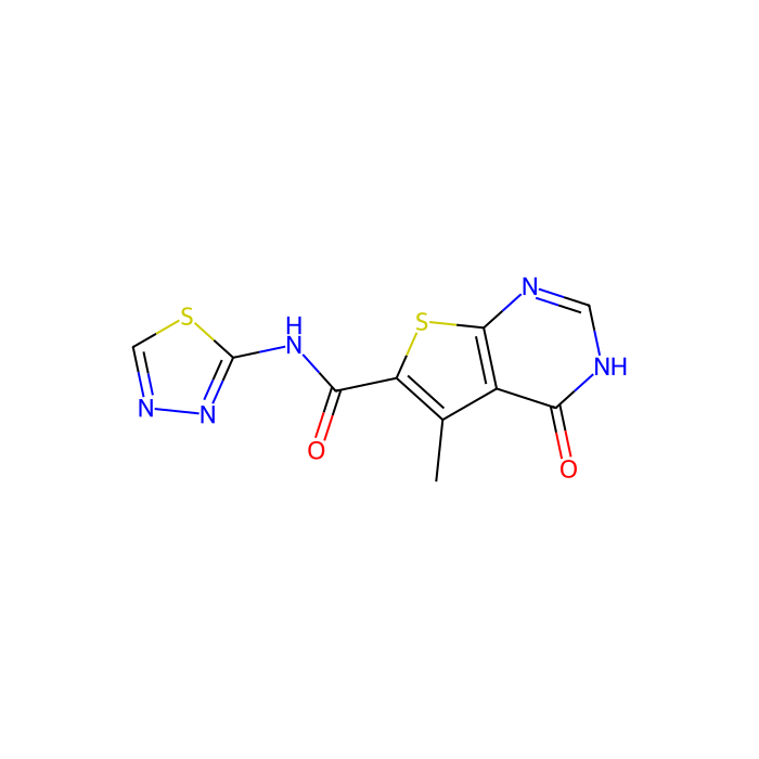 5-methyl-4-oxo-N-(1,3,4-thiadiazol-2-yl)-3H-thieno[2,3-d]pyrimidine-6-carboxamide, 支链氨基酸转氨酶 2 抑制剂