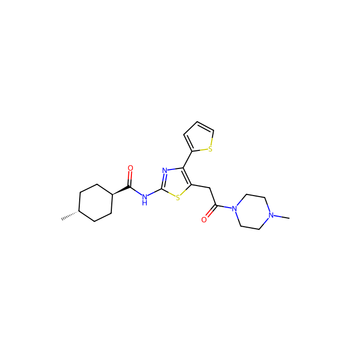 4-methyl-N-[5-[2-(4-methylpiperazin-1-yl)-2-oxoethyl]-4-thiophen-2-yl-1,3-thiazol-2-yl]cyclohexane-1-carboxamide, HCA 1 受体激动剂