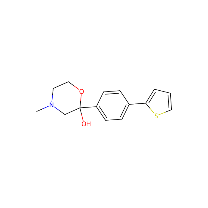 4-methyl-2-[4-(thiophen-2-yl)phenyl]morpholin-2-ol, 角鲨烯合成酶抑制剂 