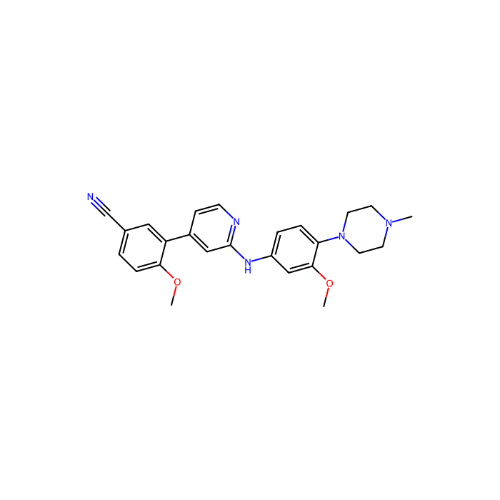 4-methoxy-3-[2-[3-methoxy-4-(4-methylpiperazin-1-yl)anilino]pyridin-4-yl]benzonitrile, TRAF2 和 NCK 交互激酶抑制剂