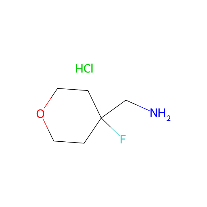 (4-fluorotetrahydropyran-4-yl)methanamine;hydrochloride