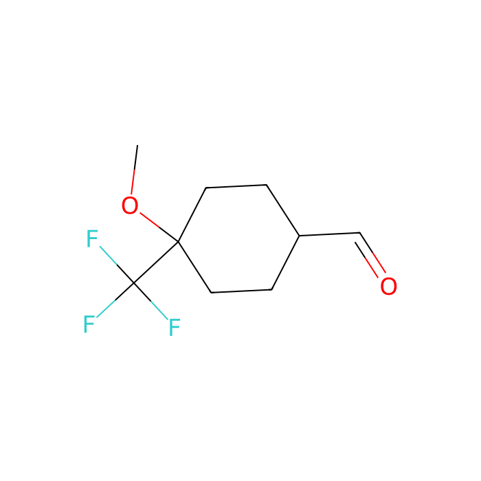 4-methoxy-4-(trifluoromethyl)cyclohexane-1-carbaldehyde
