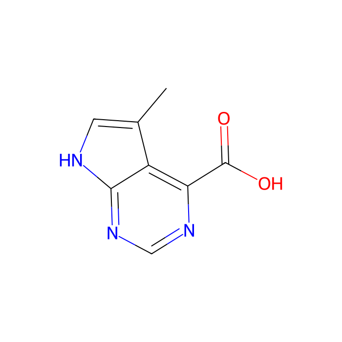 5-methyl-7H-pyrrolo[2,3-d]pyrimidine-4-carboxylic acid