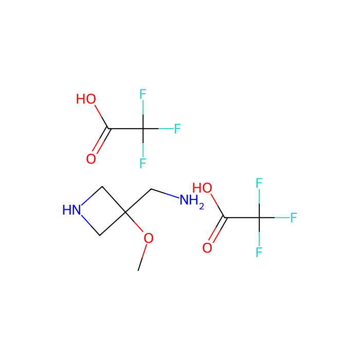 (3-methoxyazetidin-3-yl)methanamine; bis(trifluoroacetic acid)