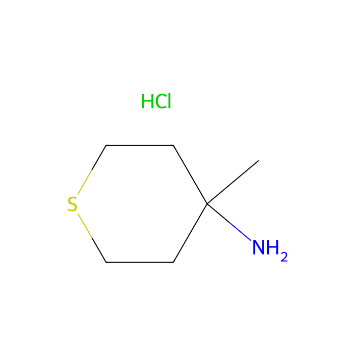 4-methyltetrahydrothiopyran-4-amine;hydrochloride