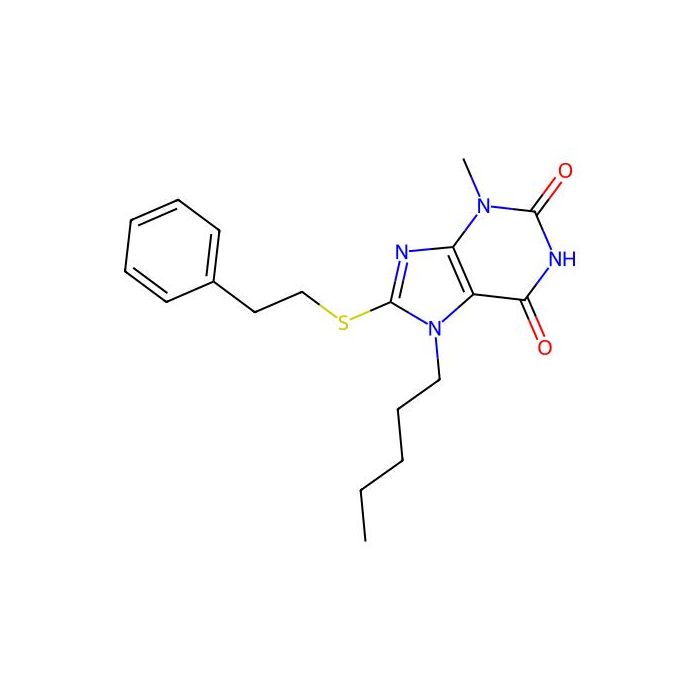3-Methyl-7-pentyl-8-(2-phenylethylthio)purine-2,6-dione
