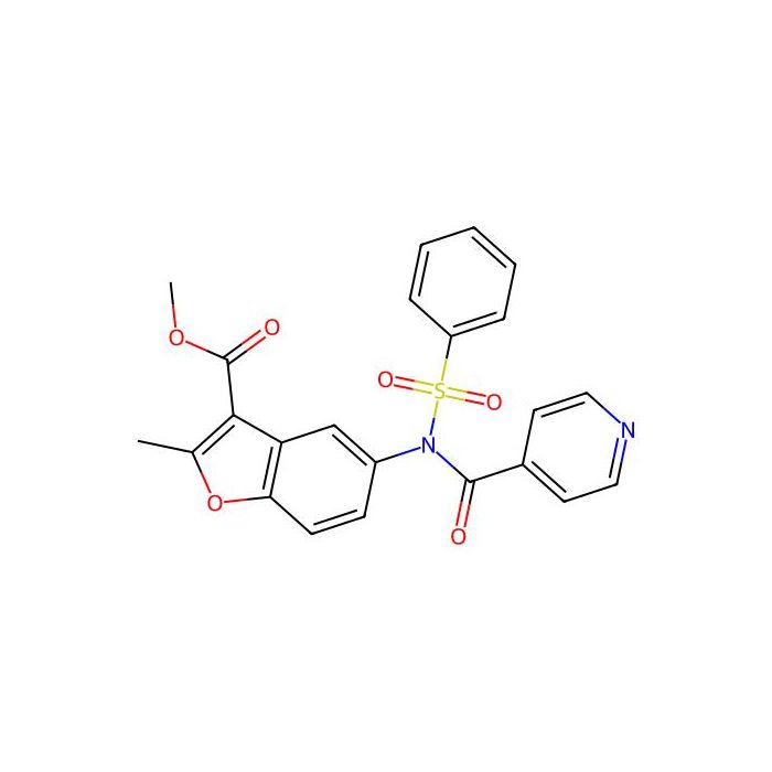 Methyl 5-[isonicotinoyl(phenylsulfonyl)amino]-2-methyl-1-benzofuran-3-carboxylate