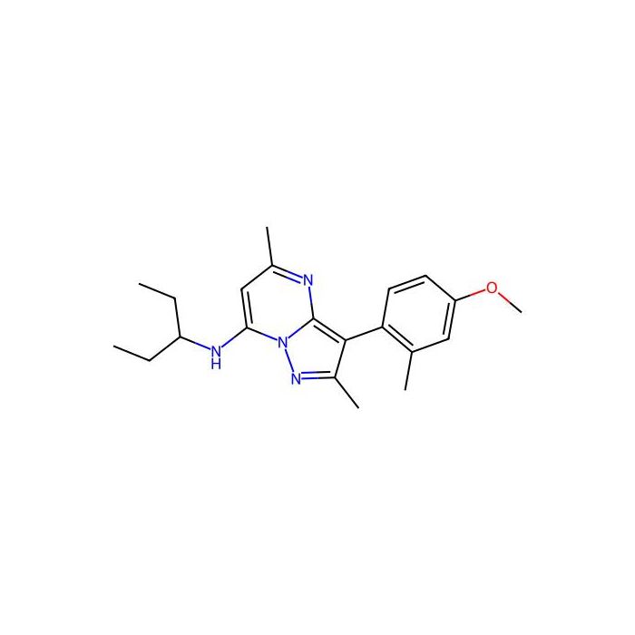 3-(4-methoxy-2-methylphenyl)-2,5-dimethyl-N-pentan-3-ylpyrazolo[1,5-a]pyrimidin-7-amine