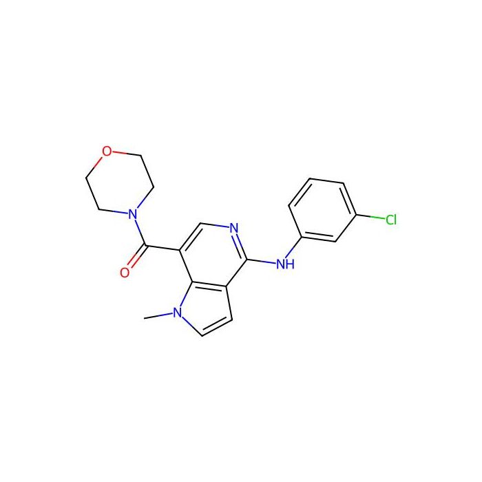Methanone, (4-((3-chlorophenyl)amino)-1-methyl-1H-pyrrolo(3,2-C)pyridin-7-yl)-4-morpholinyl-