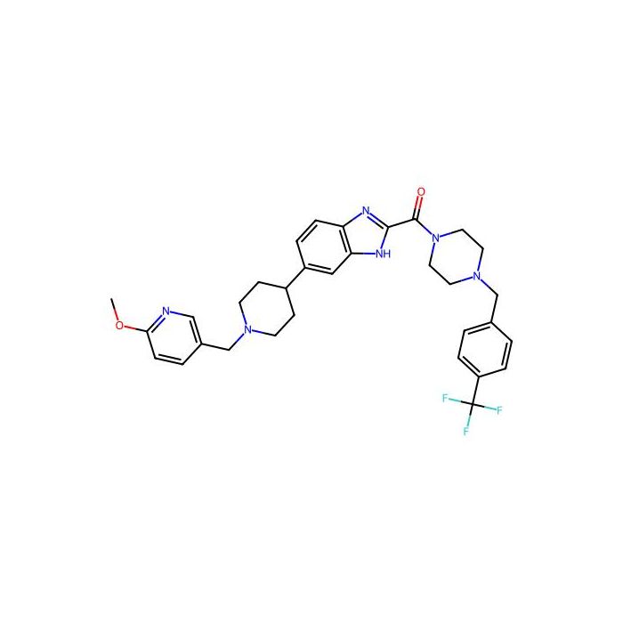 (6-(1-((6-Methoxypyridin-3-yl)methyl)piperidin-4-yl)-1H-benzo[d]imidazol-2-yl)(4-(4-(trifluoromethyl)benzyl)piperazin-1-yl)methanone