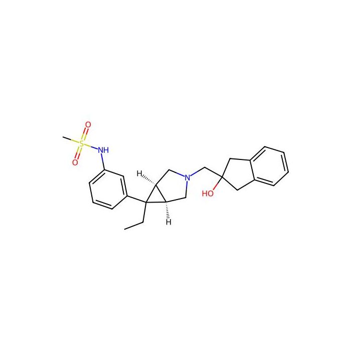 Methanesulfonamide, N-(3-(3-((2,3-dihydro-2-hydroxy-1H-inden-2-yl)methyl)-6-ethyl-3-azabicyclo(3.1.0)hex-6-yl)phenyl)-, 缪阿片受体拮抗剂