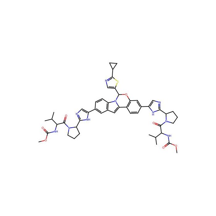 methyl N-[(2S)-1-[(2S)-2-[5-[(6S)-6-(2-cyclopropyl-1,3-thiazol-5-yl)-3-[2-[(2S)-1-[(2S)-2-(methoxycarbonylamino)-3-methylbutanoyl]pyrrolidin-2-yl]-1H-imidazol-5-yl]-6H-indolo[1,2-c][1,3]benzoxazin-10-yl]-1H-imidazol-2-yl]pyrrolidin-1-yl]-3-methyl-1-oxobut, 非结构蛋白 5A 抑制剂