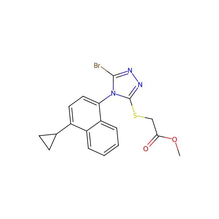 2-[[5-溴-4-(4-环丙基萘-1-基)-4H-1,2,4-三唑-3-基]硫基]乙酸甲酯
