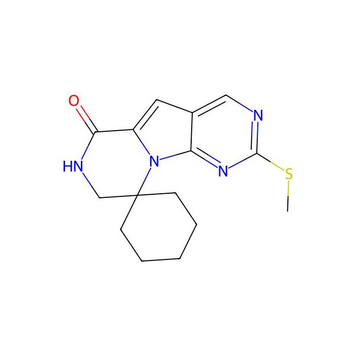 2'-(Methylthio)-7',8'-dihydro-6'H-spiro[cyclohexane-1,9'-pyrazino[1',2':1,5]pyrrolo[2,3-d]pyrimidin]-6'-one