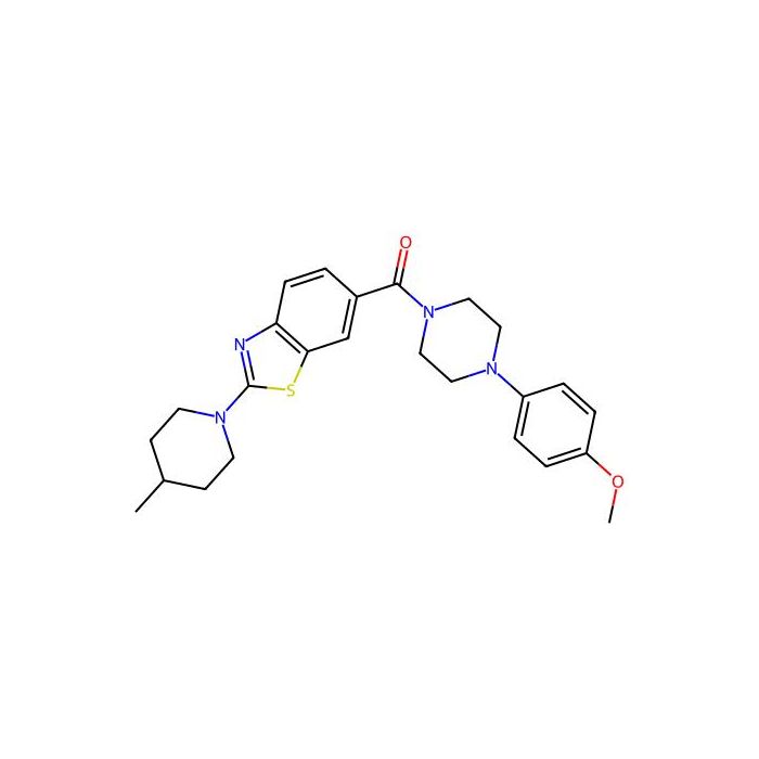 (4-(4-Methoxyphenyl)piperazin-1-yl)(2-(4-methylpiperidin-1-yl)benzo[d]thiazol-6-yl)methanone