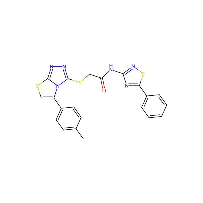2-{[5-(4-methylphenyl)[1,3]thiazolo[2,3-c][1,2,4]triazol-3-yl]thio}-N-(5-phenyl-1,2,4-thiadiazol-3-yl)acetamide
