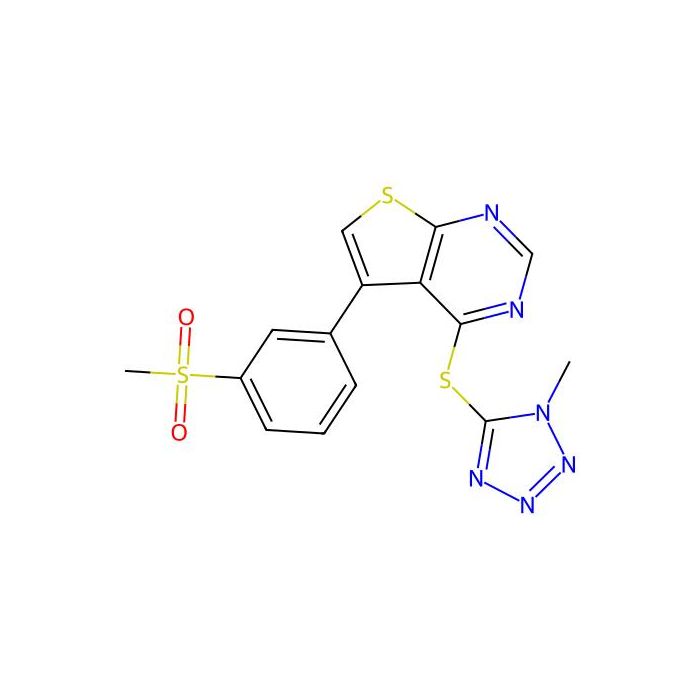 5-(3-Methylsulfonylphenyl)-4-[(1-methyl-5-tetrazolyl)thio]thieno[2,3-d]pyrimidine