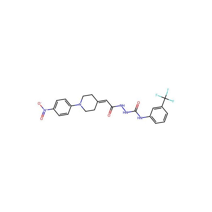 2-{2-[1-(4-nitrophenyl)-4-piperidinylidene]acetyl}-N-[3-(trifluoromethyl)phenyl]-1-hydrazinecarboxamide
