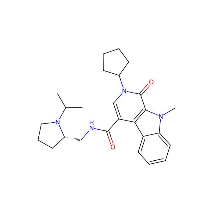 N-[[(2S)-1-Isopropylpyrrolidine-2-yl]methyl]-2-cyclopentyl-9-methyl-1-oxo-1,2-dihydro-9H-pyrido[3,4-b]indole-4-carboxamide